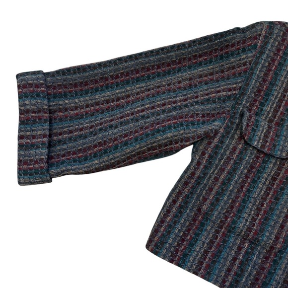 Vintage PEABODY HOUSE 100% Wool Crop Collarless Blazer, 11/12 - Picture 7 of 12